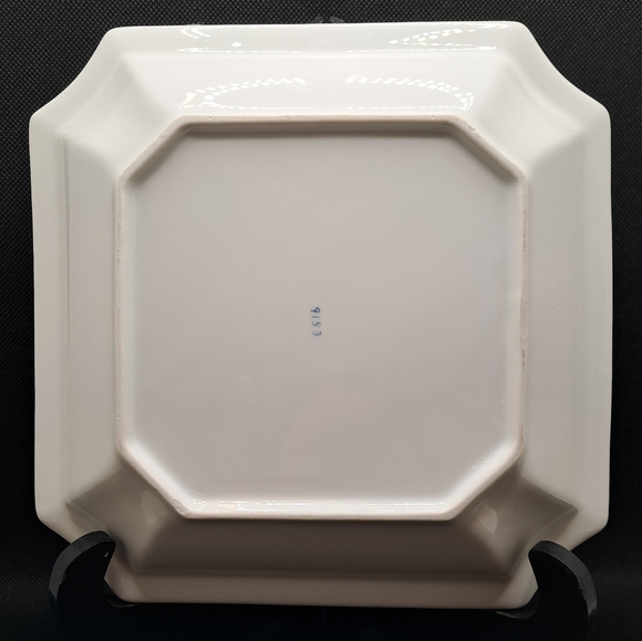 Andrea by Sadek Plate Porcelain Pheasant Blue Birds Flowers Japan 9153 Scalloped - Picture 4 of 4